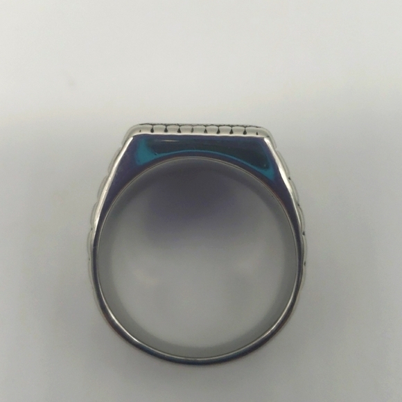 932- Mother Of Pearl Handmade Men's Ring Size 10 1/2 NWT - Picture 4 of 8